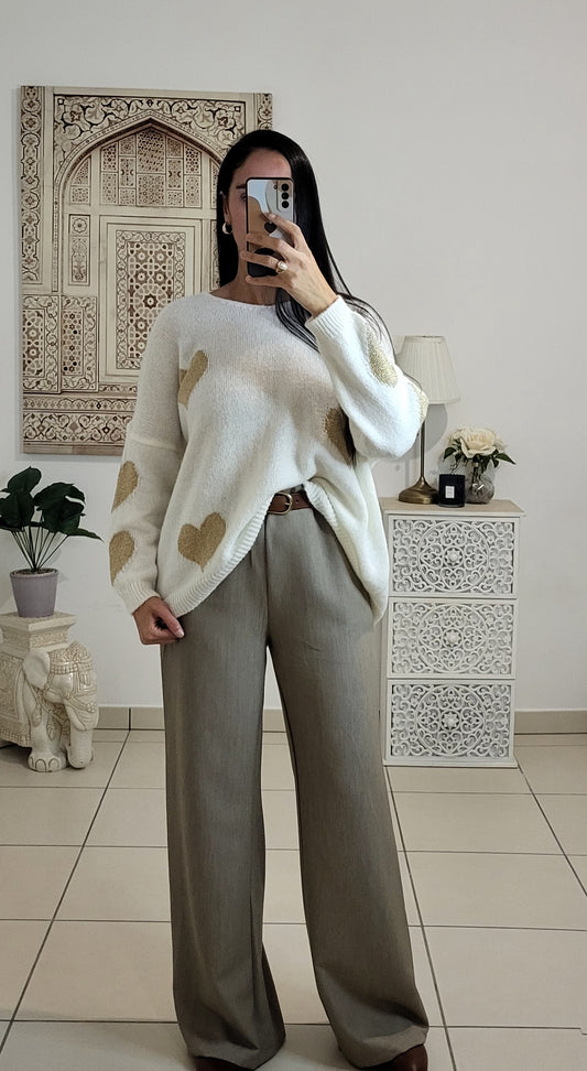 Pantalon classe beige